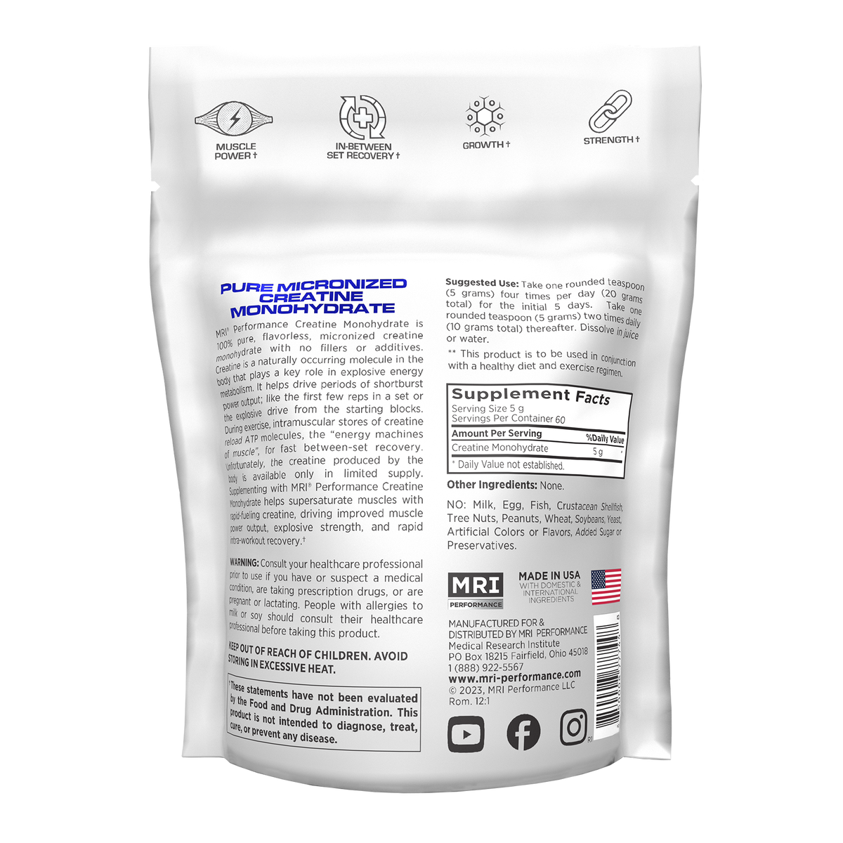 MRI Performance Micronized Creatine Monohydrate