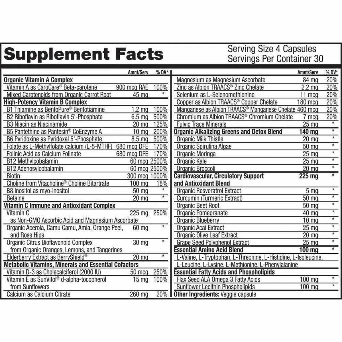 Mother Earth Labs Essential Daily Essentials - 120 Capsules