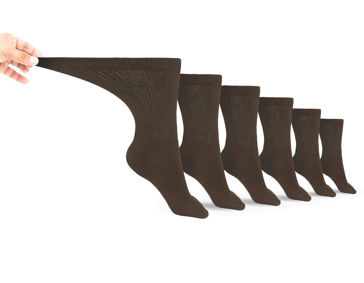 Men's Cotton Diabetic Crew Socks (6 Pair)