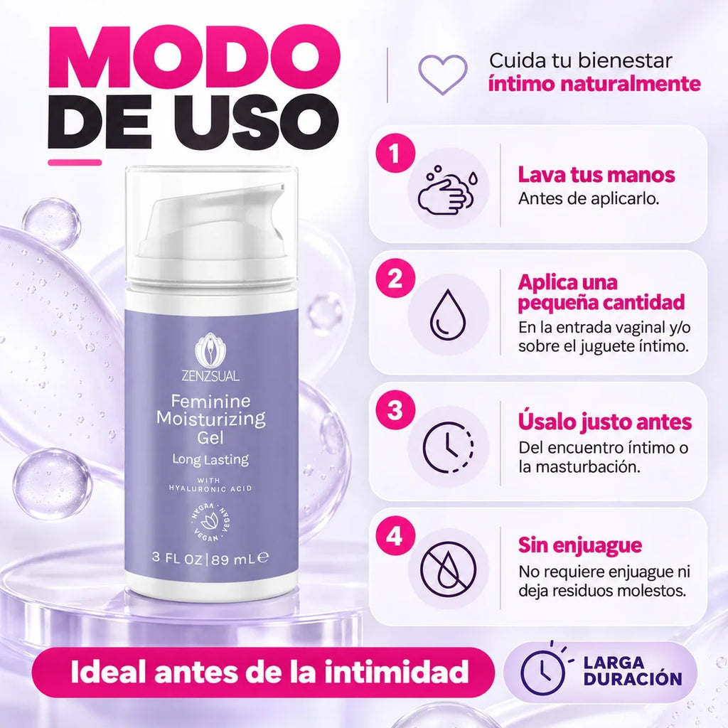 Gel Hidratante femenino LONG LASTING con ácido hialurónico